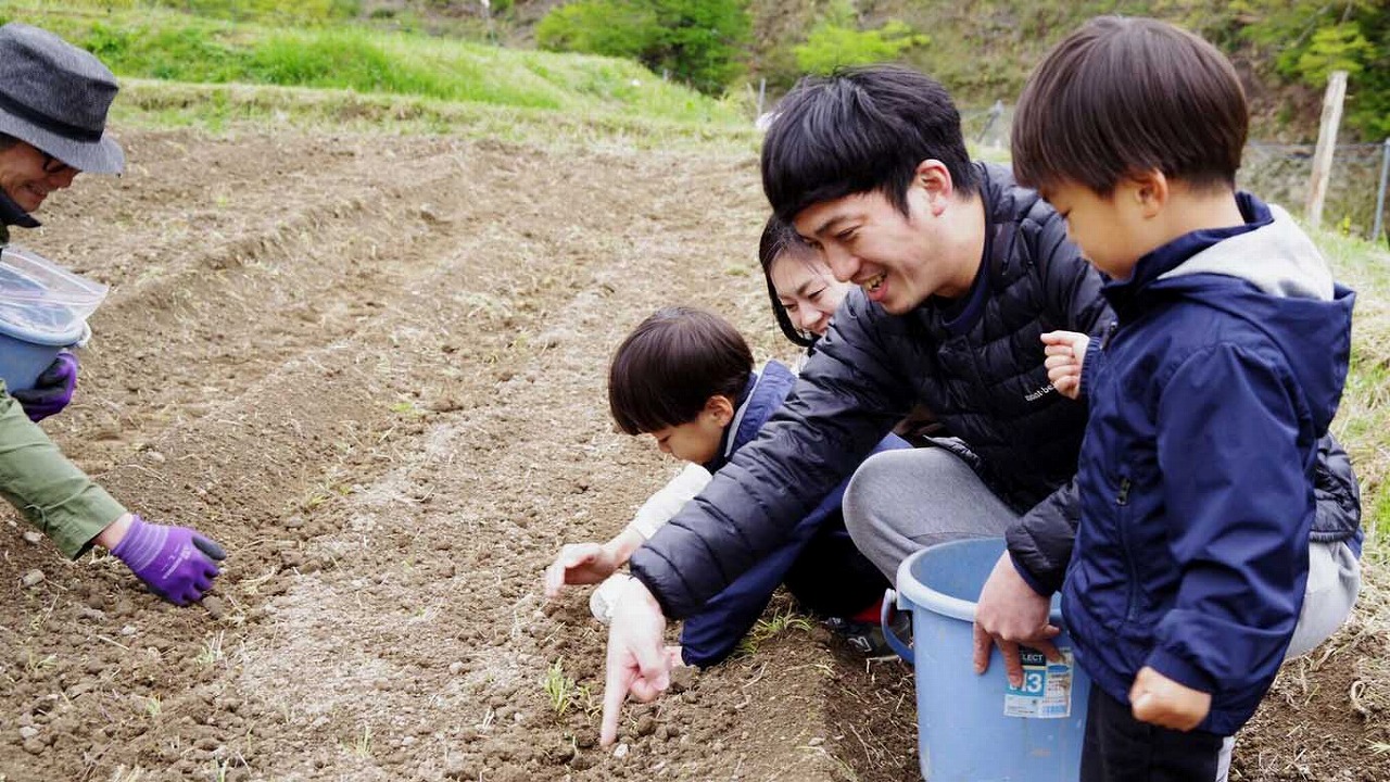 子供とリネンの種植2