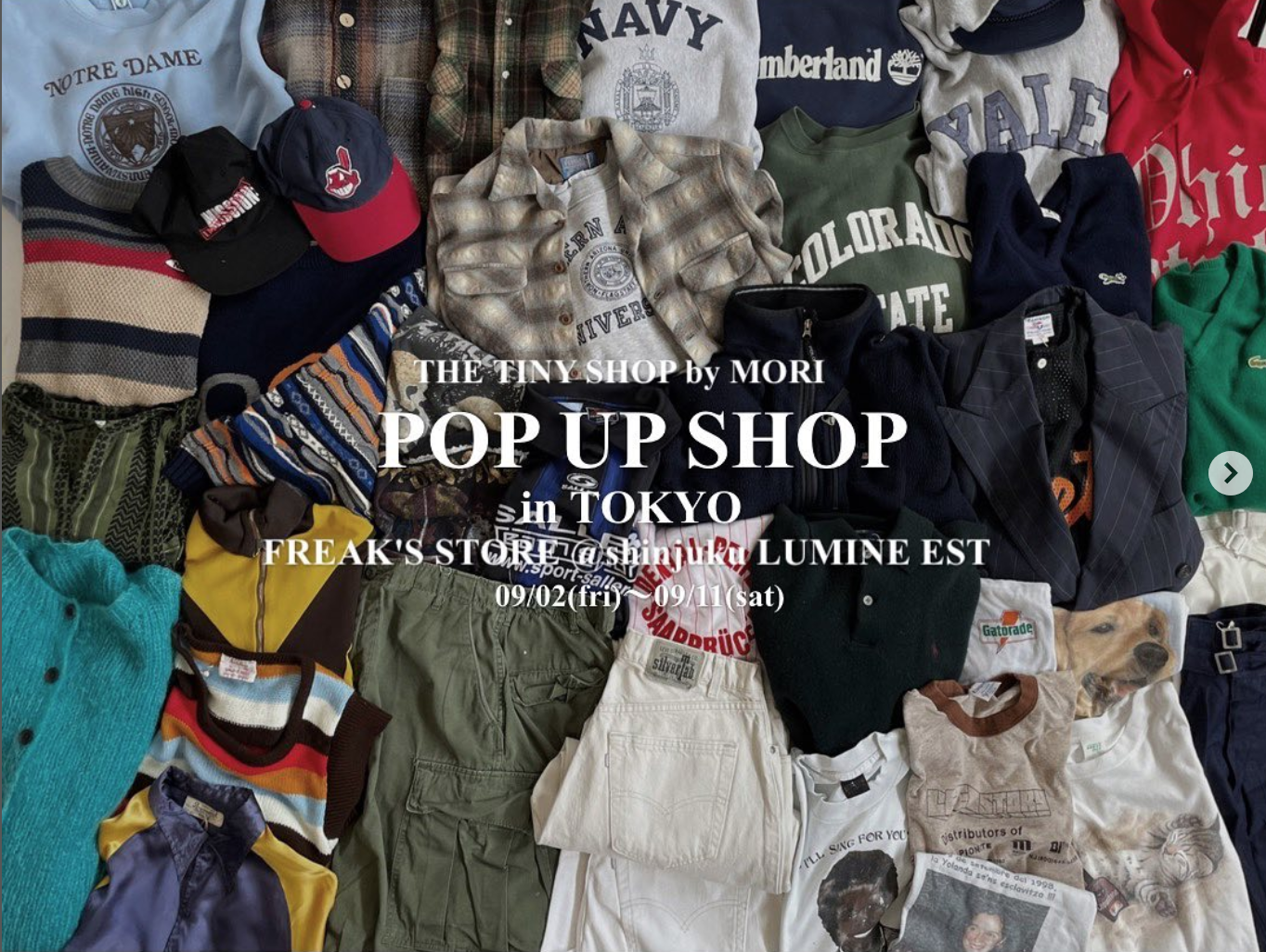 “THE TINY SHOP by MORI × FREAK'S STORE” POP SHOP in