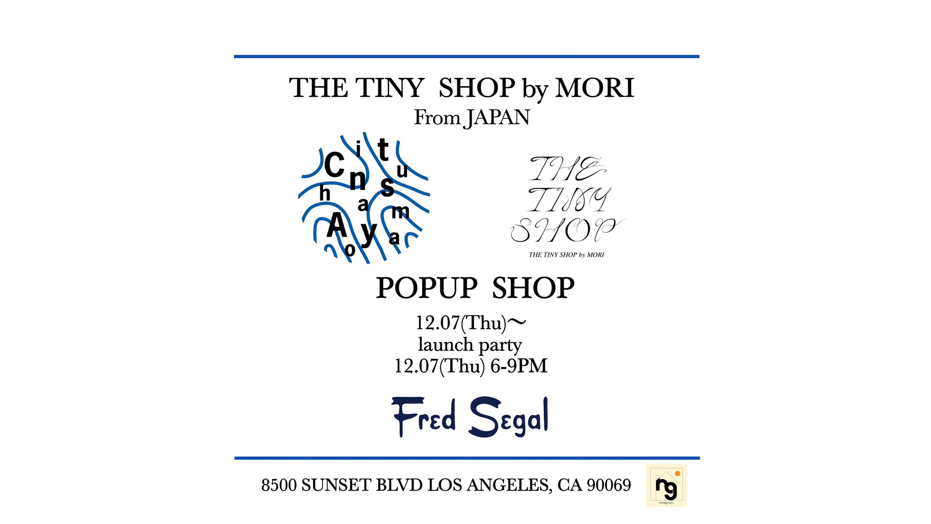 THE TINY SHOP by MORI ＆ Chinatsu Aoyuama POP UP SHOP in Los Angeles @Fred  Segal | 京都河原町のUSEDを拡張する古着屋“森”