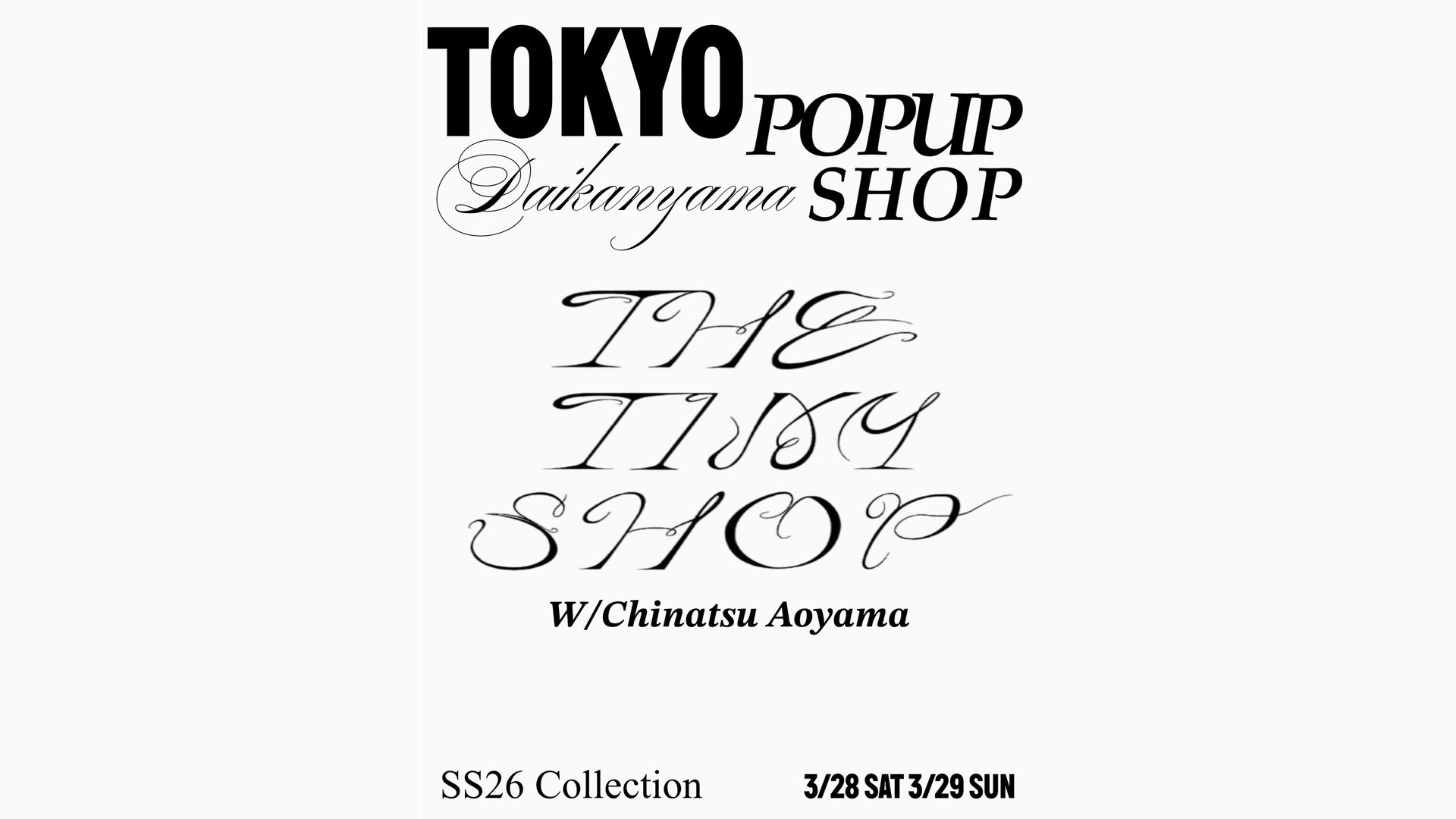 THE TINY SHOP TOKYO POPUP | 京都河原町のUSEDを拡張する古着屋“森”
